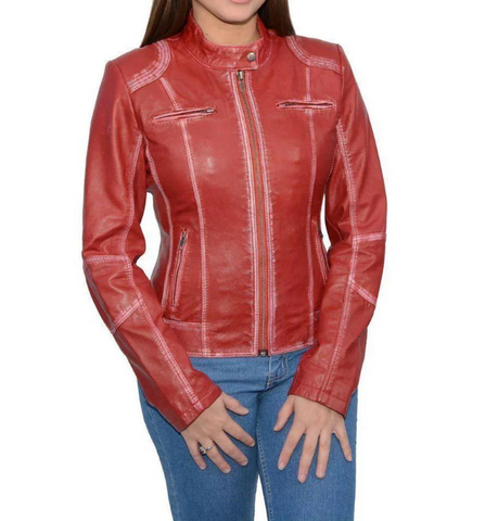 Scuba Style Leather Jacket - jnjjackets