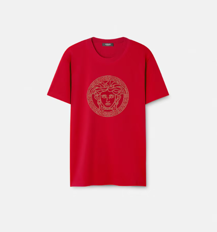 Embellished Medusa T-Shirt – Bold Design with Iconic Detail - jnjjackets