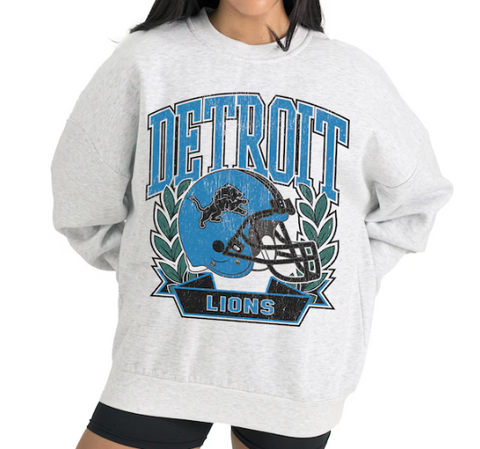 Gameday Couture Gray Detroit Lions Heritage Fleece Sweatshirt