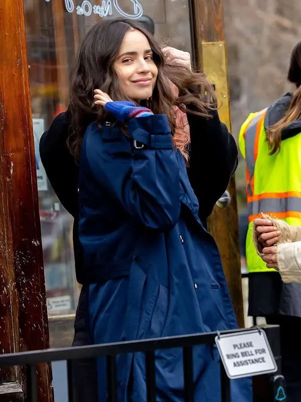 Sofia Carson The Life List 2025 Blue Coat - jnjjackets