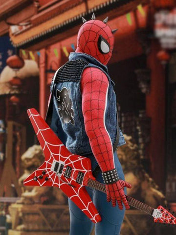 Spider Punk Spiderman Blue Denim Vest - JnJ Jackets