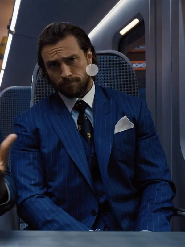 Tangerine Bullet Train Blue Suit
