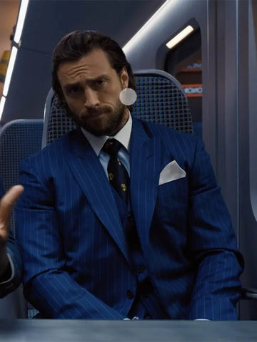 Tangerine Bullet Train Blue Suit