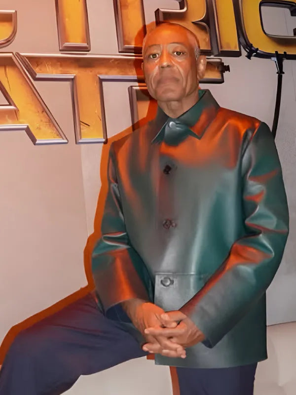 The Electric State Giancarlo Esposito Green Leather Jacket - jnjjackets