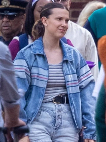 The Electric State  2025 Millie Bobby Brown Blue Jacket - jnjjackets