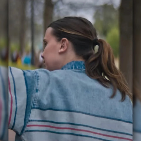 The Electric State  2025 Millie Bobby Brown Blue Jacket - jnjjackets