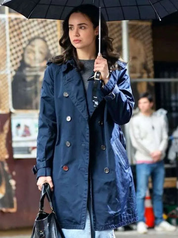 Sofia Carson The Life List 2025 Blue Coat - jnjjackets