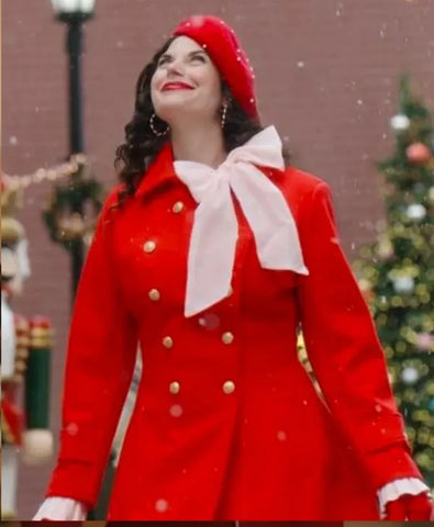 The Secret Gift Of Christmas Bonnie Parker Red Coat - JnJ Jackets