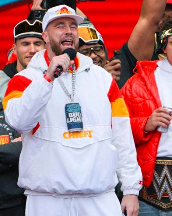 Travis Kelce Chiefs Super Bowl Parade Jacket - JnJ Jackets