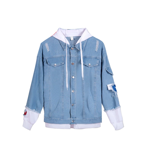 Xxxtentacion Printed Blue Denim Jacket