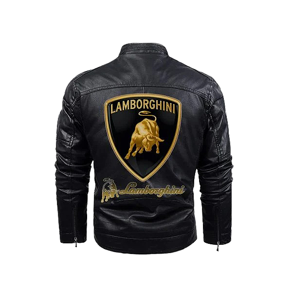 Lamborghini Black Leather Jacket - JnJ Jackets