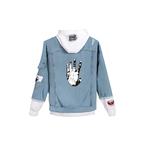 Xxxtentacion Printed Blue Denim Jacket