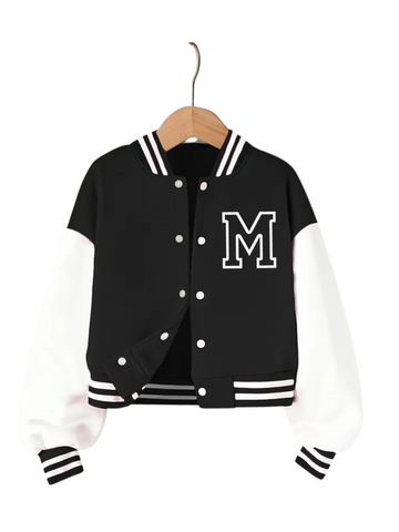 Stylish Girls Casual Baseball Varsity Jacket