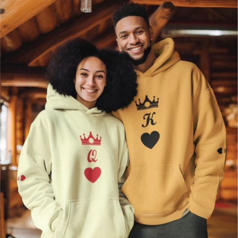 King Queen Couple Hoodies