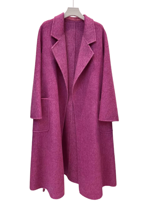 Amma Calder Shetland S08 Purple Long Coat - JnJ Jackets