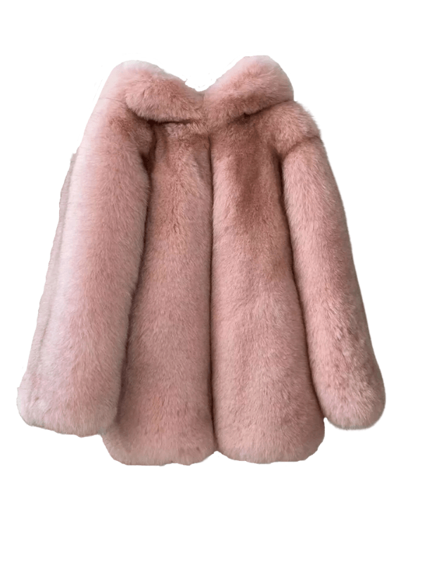 Gigi Hadid Pink Faux Fur Jacket - JnJ Jackets