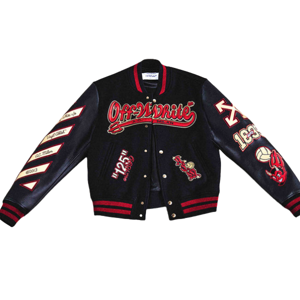 AC Milan X Black Varsity Jacket - JnJ Jackets