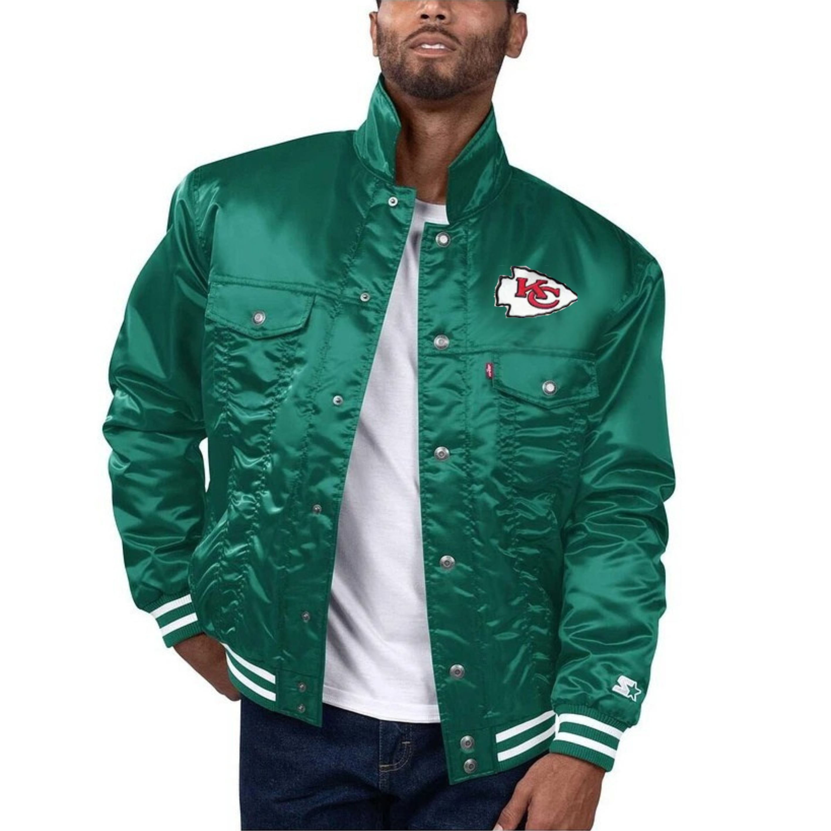 Kansas City Chiefs Silver Tab Trucker Jacket - JnJ Jackets