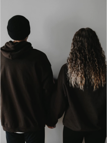 Roman Numeral Matching Couple Hoodies