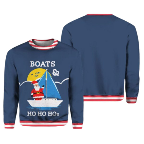 Boats & Ho Ho Hos Ugly Christmas Sweater