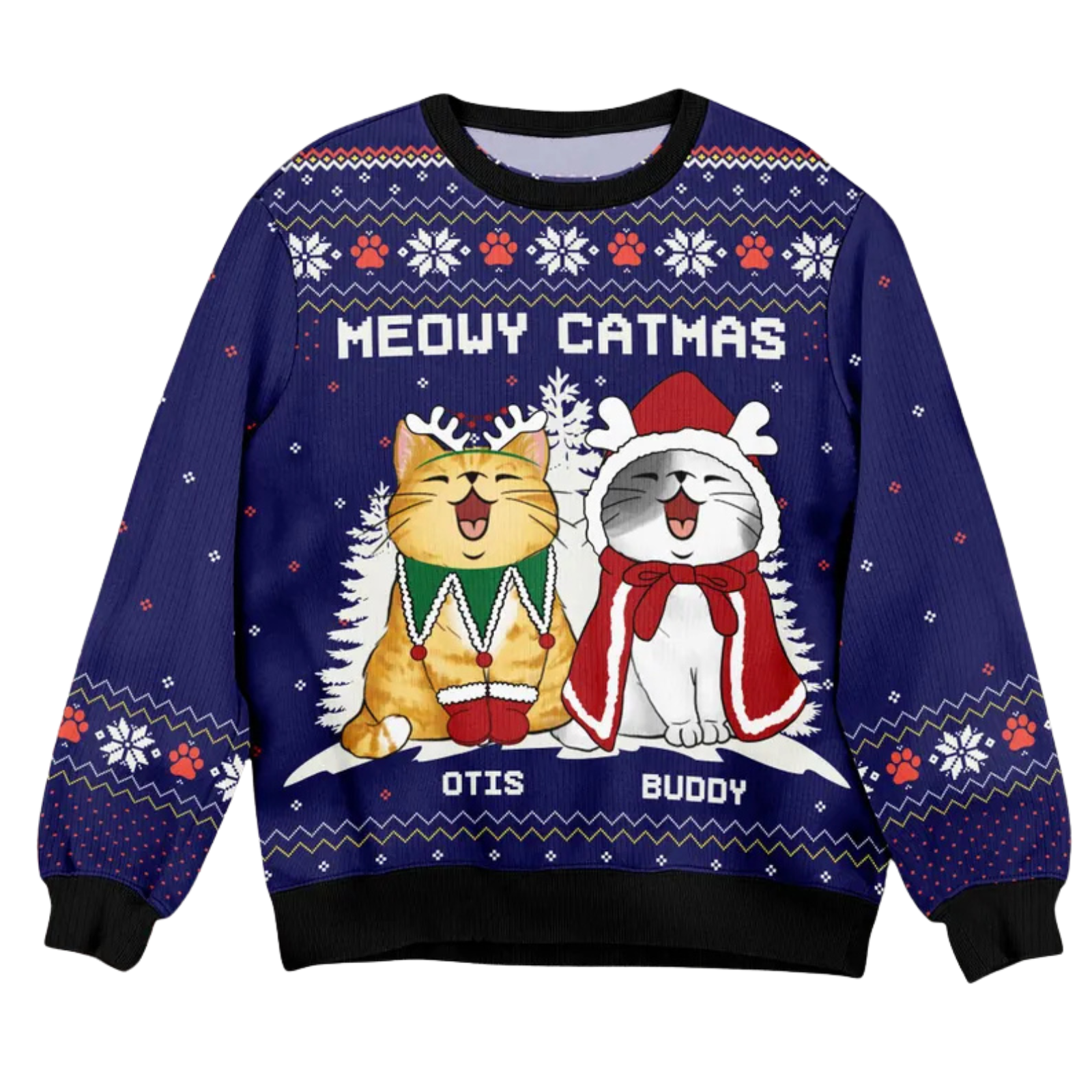 Cat Meowy Catmas Ugly Christmas Sweater