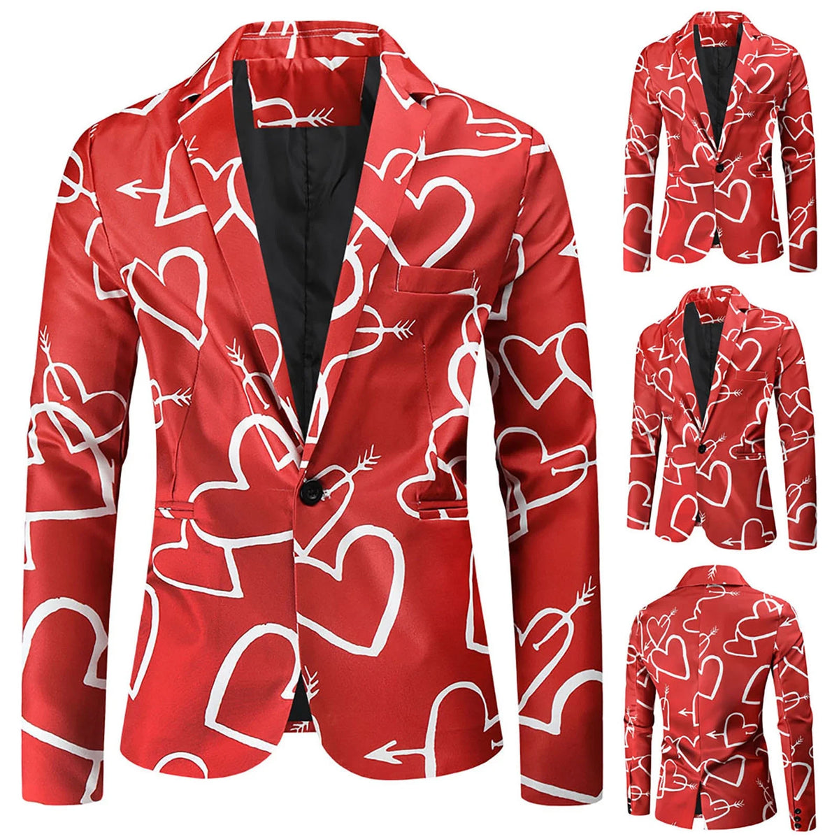 Heart Print Valentine's Day Blazer