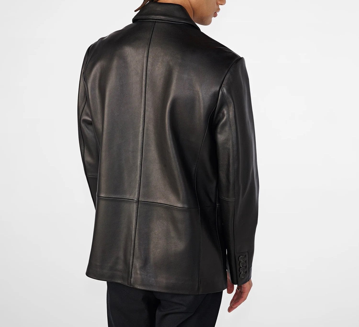 Dylan Black Leather Blazer - jnjjackets
