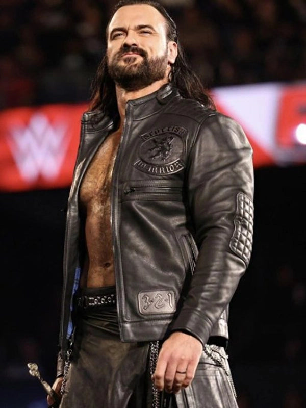 WWE Raw Drew McIntyre Black Leather Jacket