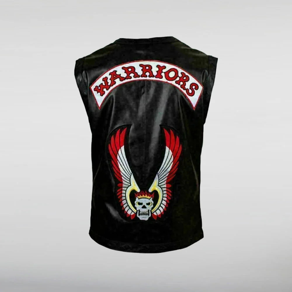 The New Warriors Leather Black Vest