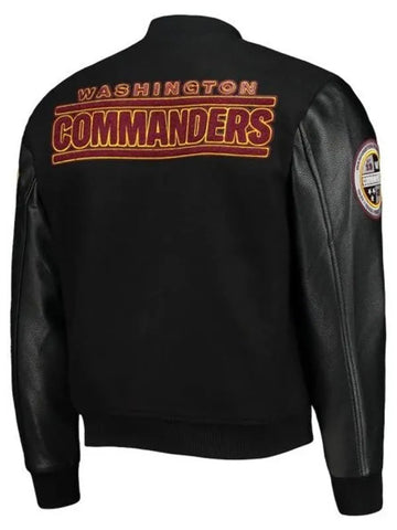 Washington Commanders Black Varsity Jacket