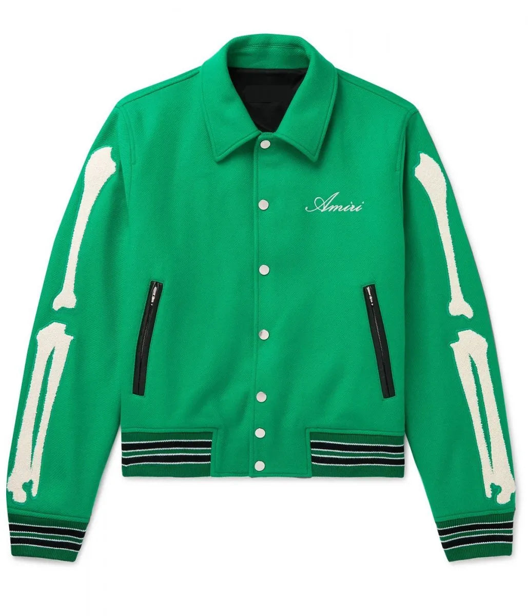 Amiri Bones Letterman Wool Jacket - JnJ Jackets