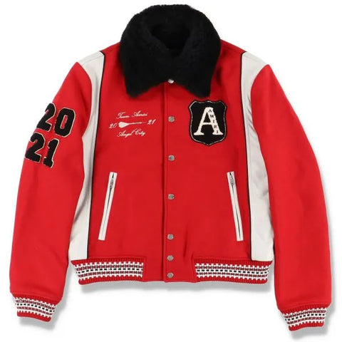 Amiri Red Varsity Jacket - JnJ Jackets