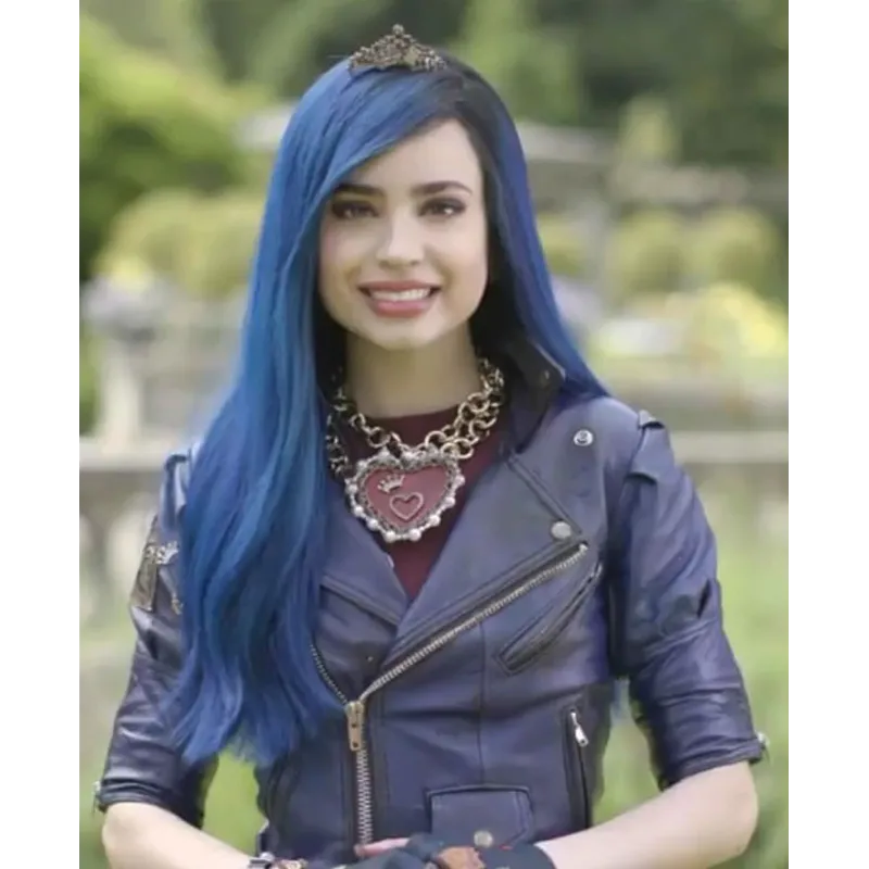 Evie Descendants 3 Purple Leather Jacket