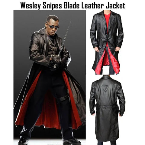 Wesley Snipes Blade Trench Coat - JnJ Jackets