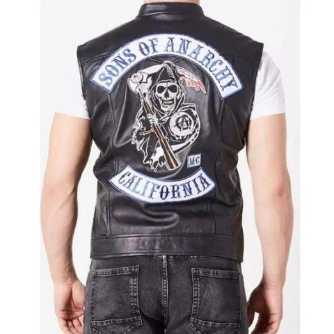 Charlie Hunnam SOA Leather Vest - jnjjackets