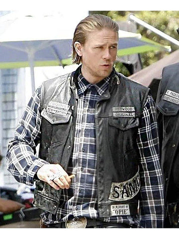 Charlie Hunnam SOA Leather Vest - jnjjackets