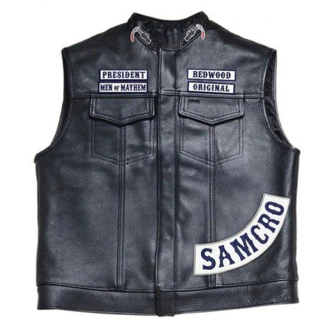 Charlie Hunnam SOA Leather Vest - jnjjackets