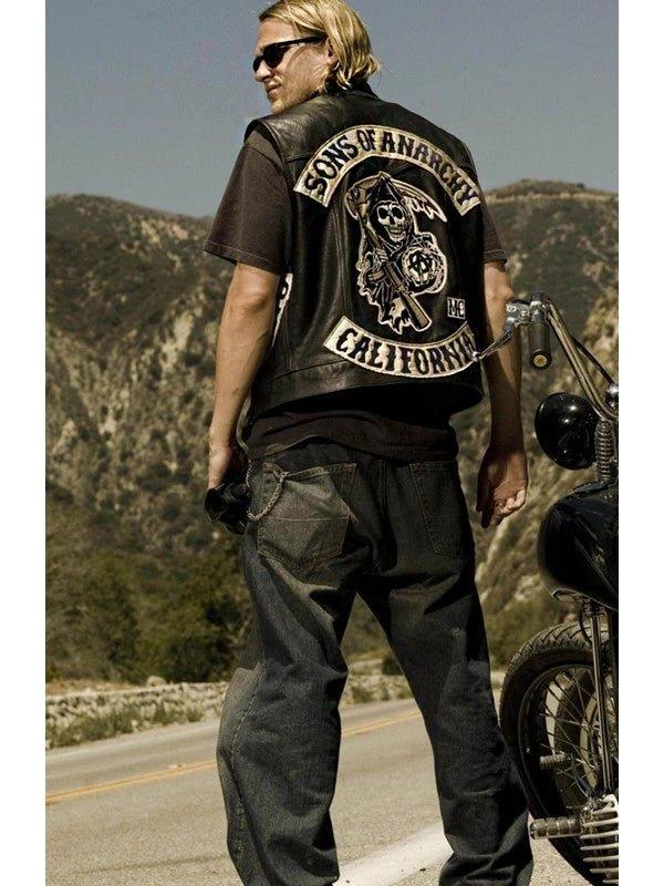 Charlie Hunnam SOA Leather Vest - jnjjackets