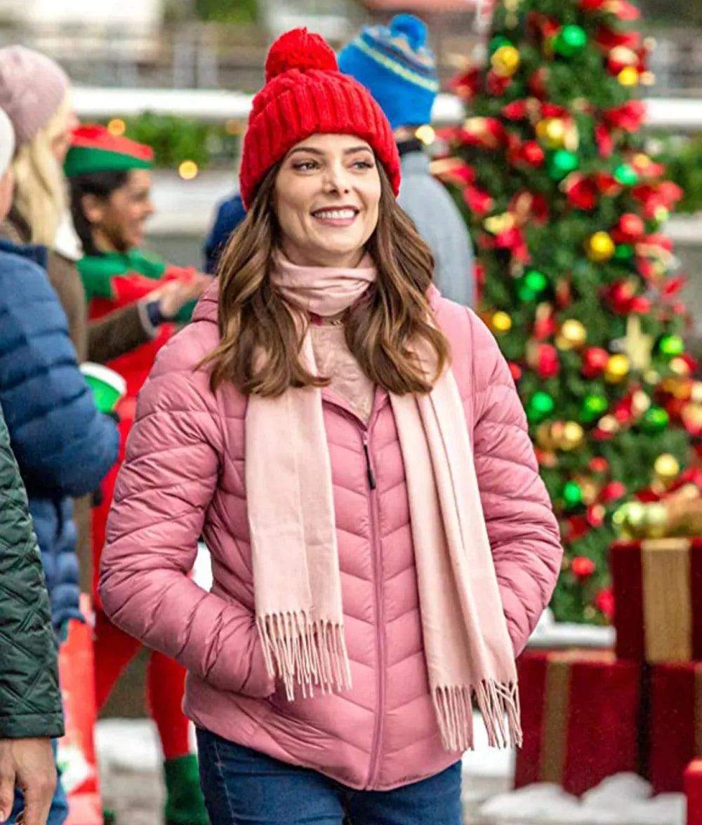 Christmas On My Mind Ashley Greene Pink Jacket - JnJ Jackets