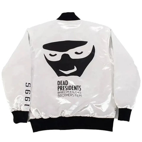 Headgear Classics Dead Presidents White Satin Jacket - JnJ Jackets