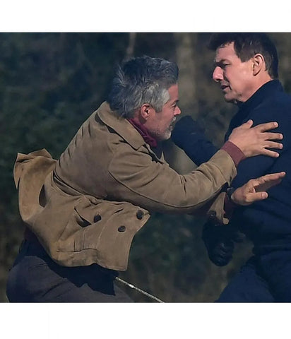 Esai Morales Mission Impossible 7 Brown Suede Jacket - jnjjackets