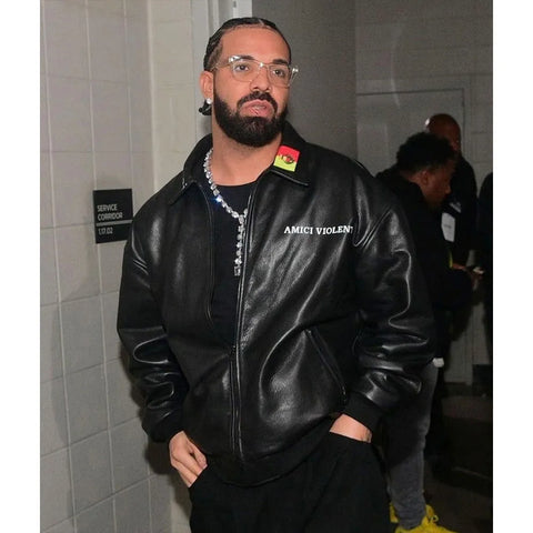 Drake Amici Violente Leather Jacket