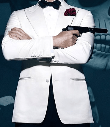 James Bond White Tuxedo - JnJ Jackets