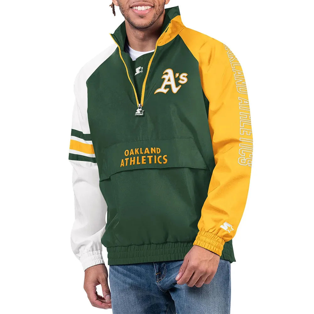 Oakland Athletics Elite Half Zip Pullover Jacket