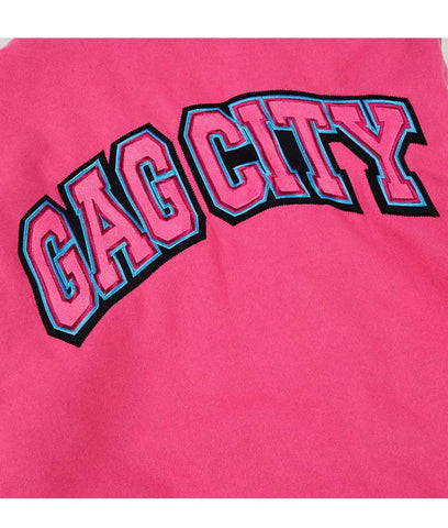 Gag City Pink Varsity Jacket