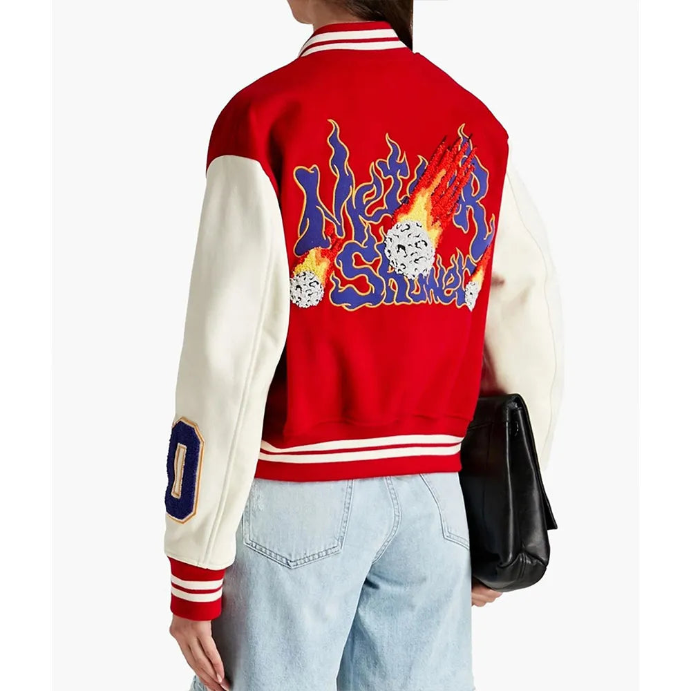 Gigi Hadid Meteor Shower Varsity Jacket - JnJ Jackets