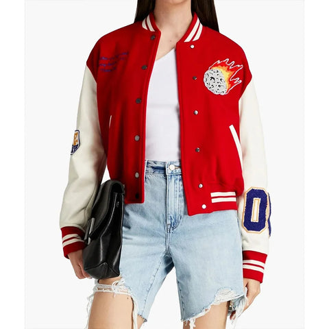 Gigi Hadid Meteor Shower Varsity Jacket - JnJ Jackets