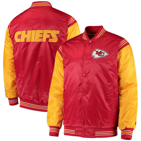 Kansas City Chiefs Starter Enforcer Satin Varsity Jacket