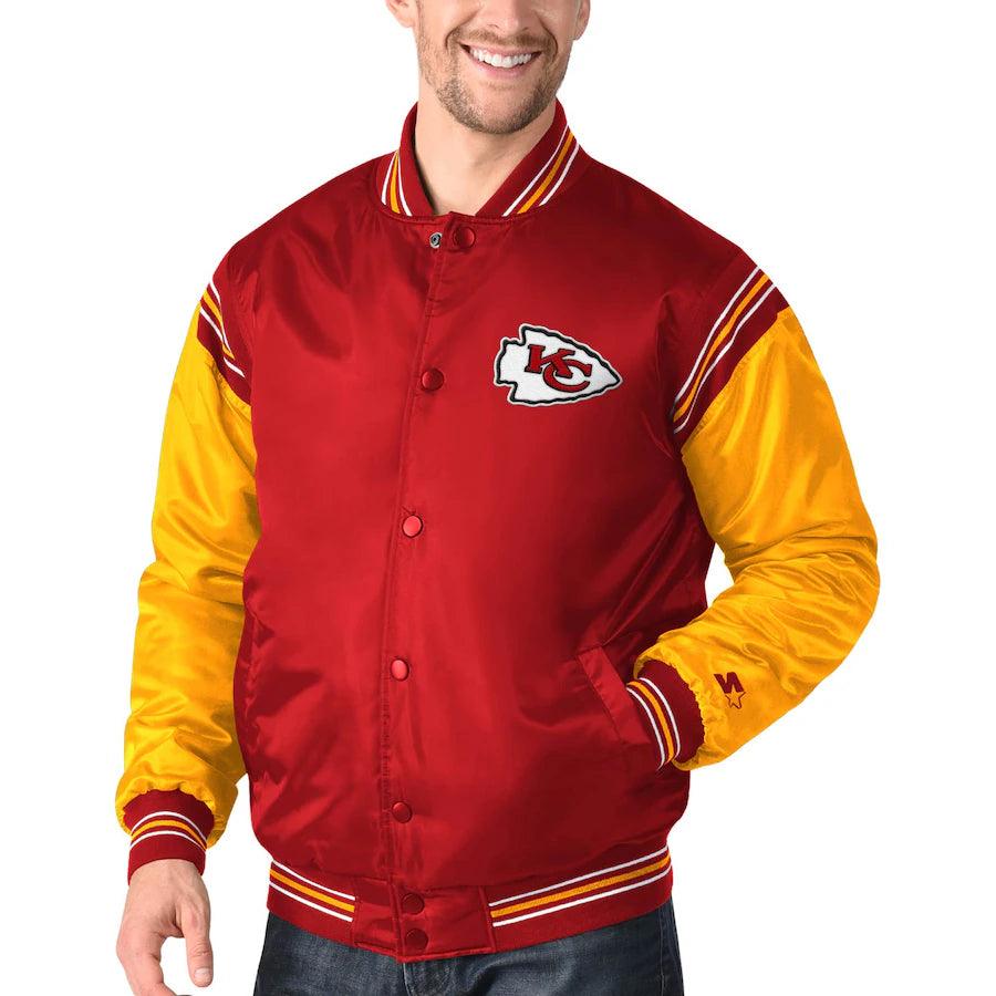 Kansas City Chiefs Starter Enforcer Satin Varsity Jacket - jnjjackets