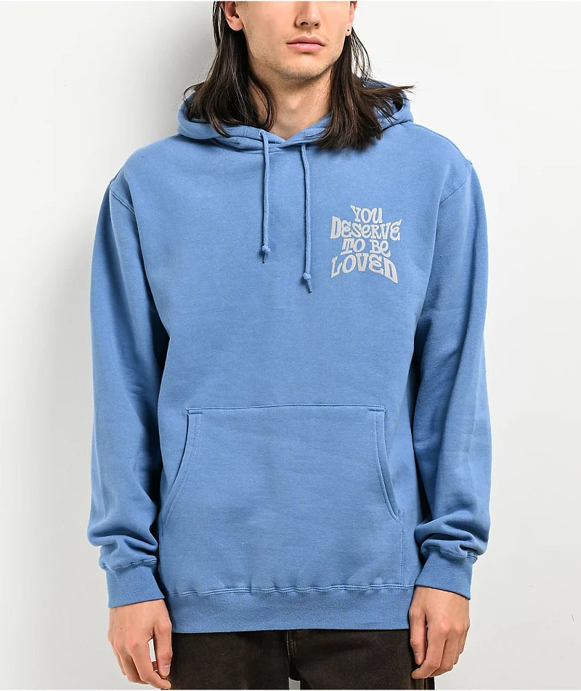 DREAM You Deserve To Be Loved 2 Light Blue Hoodie - jnjjackets